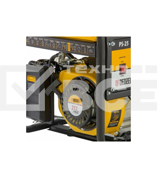 Электрогенератор бензиновый Denzel PS 25, 2.5 кВт, 85 дБ, 37 кг