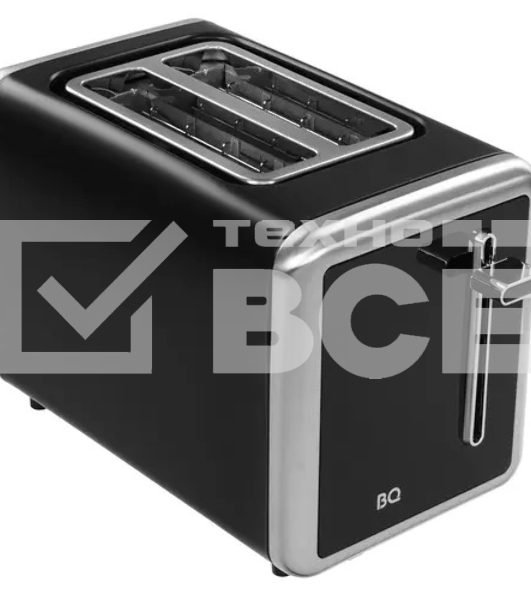 Тостер BQ T4002, 850 Вт, 7 степеней поджаривания, стальной/черный
