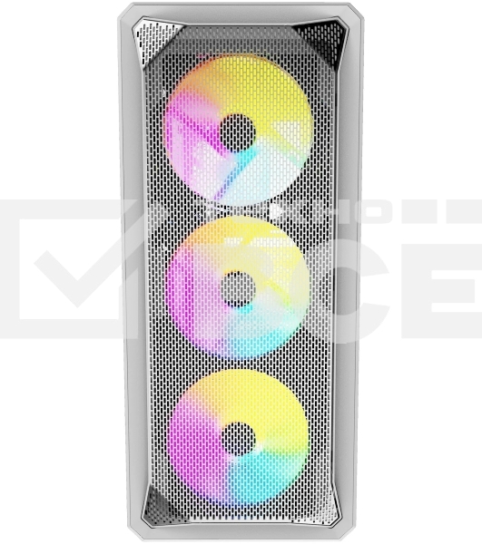 Компьютерный корпус Powercase Mistral Z4 White, Tempered Glass, Mesh, 4x 120mm 5-color LED fan, белый, ATX (CMIZW-L4)