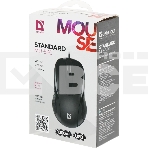 Мышь проводная Defender Standard MB-580 черный, 1000 dpi, USB, кнопки - 3, фото2