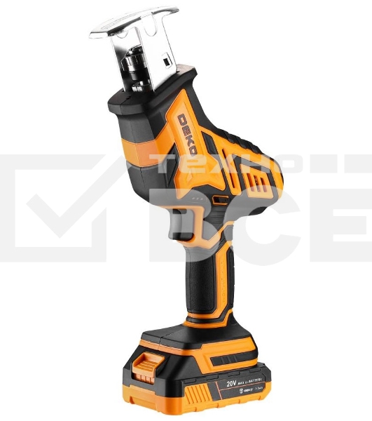 Сабельная пила аккумуляторная DEKO DKRS20-Li, 20В, 1x3.0А·ч