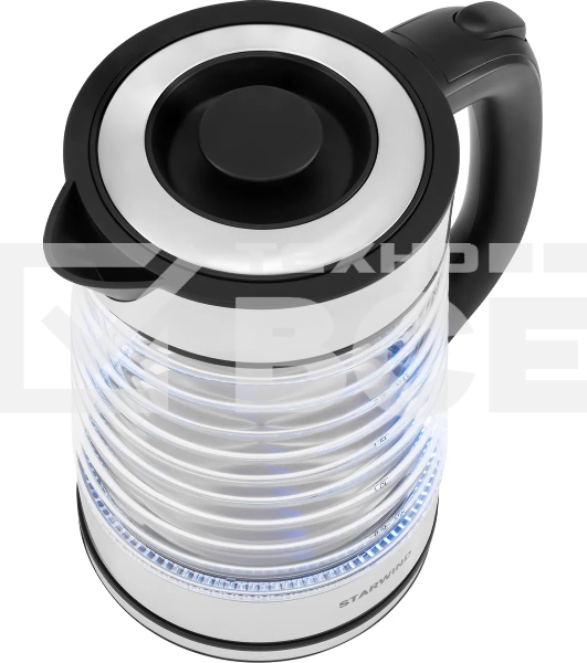 Чайник электрический Starwind SKG2111 2л. 1800Вт черный/прозрачный корпус: стекло