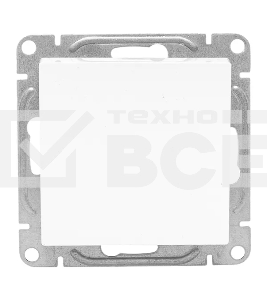 Механизм выключателя EKF UP1-SWW-11 одноклавишный, проходной, белый Эпика