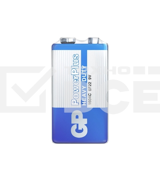 Солевая батарейка GP PowerPlus 9V Крона - 1 шт. в пленке