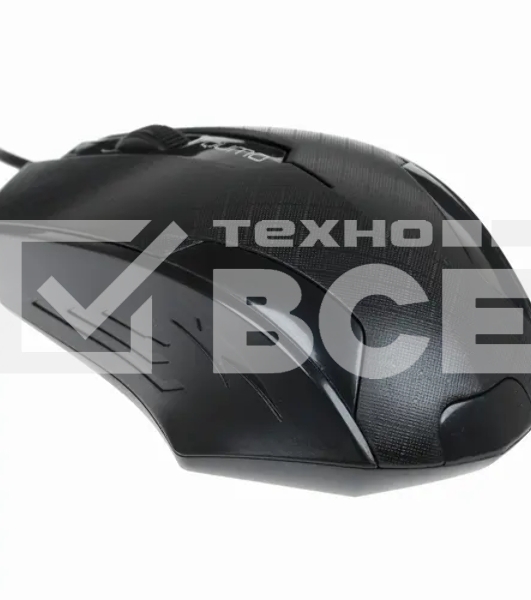 Мышь проводная Qumo Office M14 черный, 1000 dpi, USB, кнопки - 3
