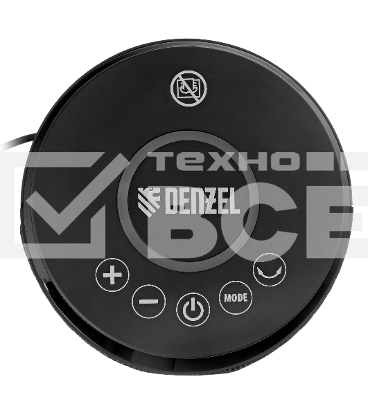 Тепловентилятор керамический Denzel DTFC-2000X, 1000/2000 Вт, 20 м2, 3 режима, пульт, Wi-Fi, термостат