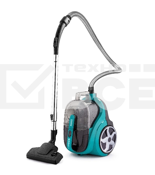 Пылесос Kraft KF-KVC2106 зеленый/черный, 380/2100 Вт, уборка сухая, пылесборник контейнер, 2.5 л