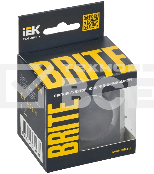 Светорегулятор поворотно-нажимной IEK BRITE СС10-1-0-БрМ (BR-D20-0600-K35) 600 Вт маренго