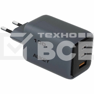 Сетевое зарядное устройство Aukey Comet Mix 100W  серый