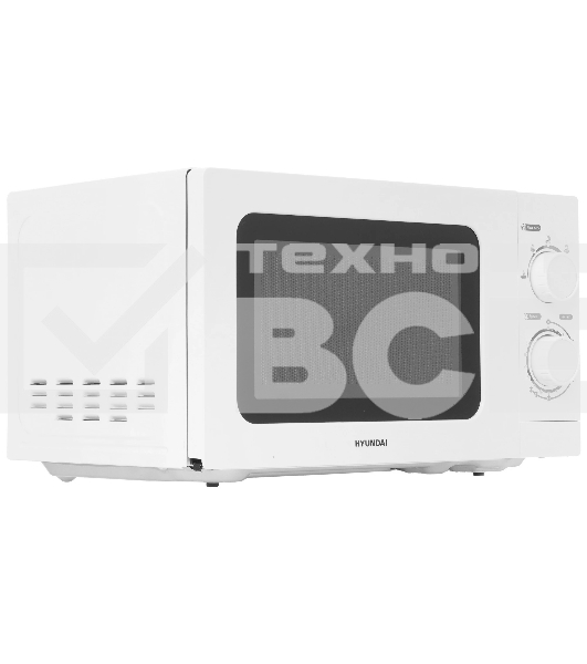 Микроволновая печь Hyundai HYM-M2064 белый, 20 л, 700 Вт, переключатели - поворотный механизм
