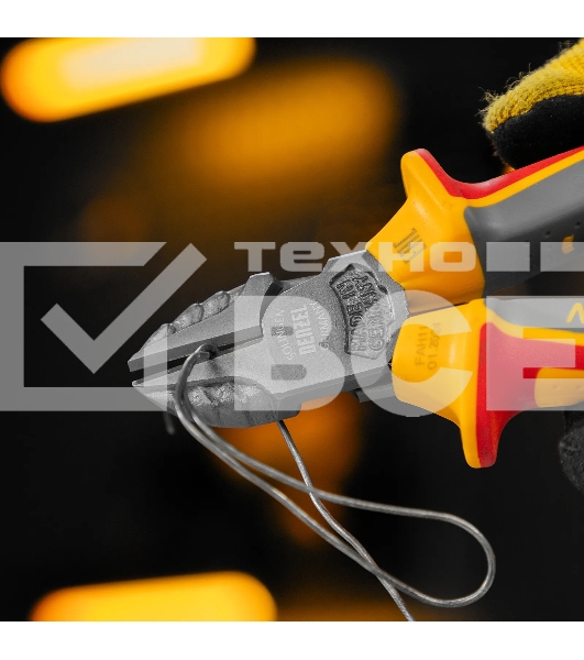 Бокорезы Denzel диэлектрические рукоятки, до 1000 В, трехкомпонентные рукоятки, 180 мм