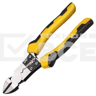 Диагональные бокорезы многофункциональные Deli DL102008 200мм, (резка/зачистка/обжим), сталь Cr-V, двухкомпонентная рукоять