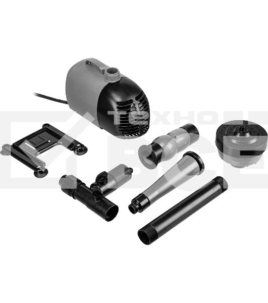 Насос фонтанный Denzel FNP110-34, 112 Вт, подъем 3,4 м, 3400 л/ч, колокольчик/каскад/гейзер