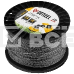 Леска для триммера Denzel двухкомпонентная витой квадрат, 2,4мм х 243м, на DIN катушке EXTRA CORD, фото 1