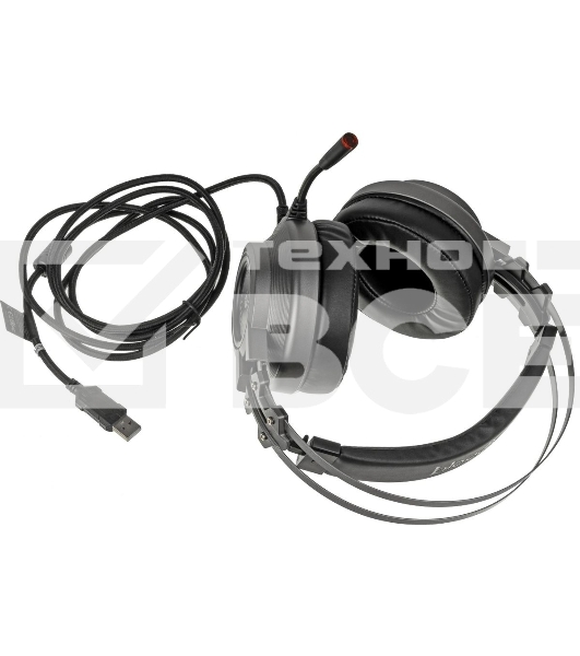 Гарнитура проводная с микрофоном A4Tech Bloody J527 серый 2м мониторные USB оголовье (J527)