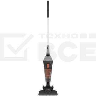 Пылесос вертикальный SUPRA VCS-1055 черный/оранжевый, питание от сети, 800 Вт, уборка сухая, пылесборник 1 л