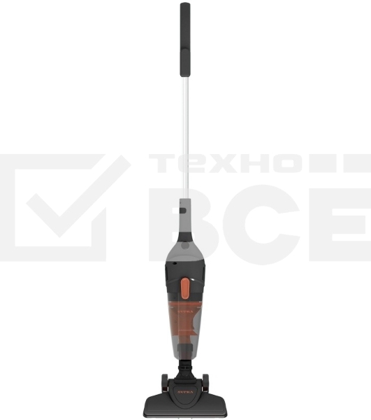 Пылесос вертикальный SUPRA VCS-1055 черный/оранжевый, питание от сети, 800 Вт, уборка сухая, пылесборник 1 л