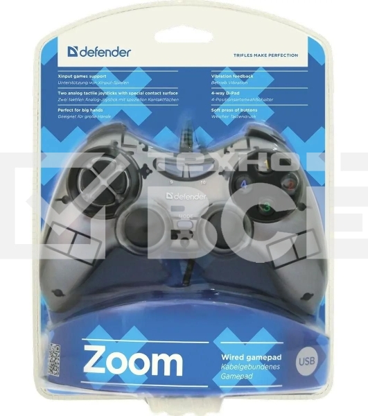 Геймпад Defender Zoom USB Xinput, 10 кнопок, 2 стика