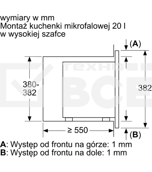 Микроволновая печь Bosch BFL623MB4 черный (встраиваемая)