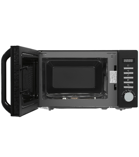 Микроволновая печь Haier HMB-DM208BA черный/серебристый, 20 л, 800 Вт, переключатели - кнопки, поворотный механизм