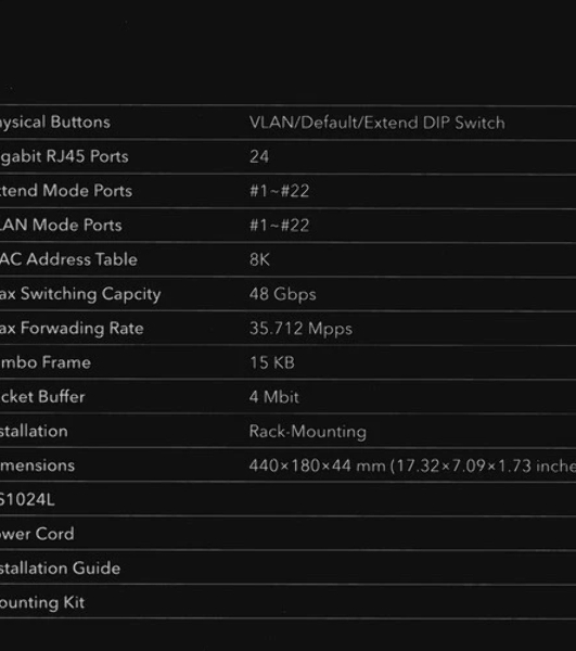 Коммутатор Cudy GS1024L, 24×1 Гбит/с