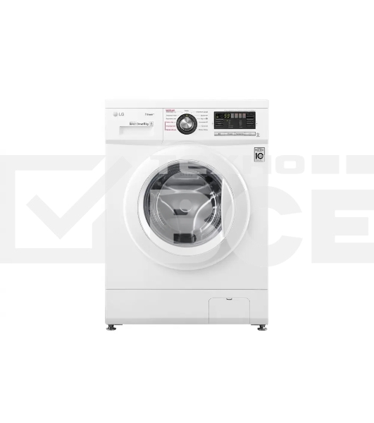 Стиральная машина LG F1296NDS0 белый, загрузка фронтальная 6 кг, 1200 об/мин., класс: А