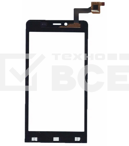 Сенсорное стекло (тачскрин) для Micromax Q370, черное