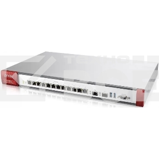 Межсетевой экран Zyxel ATP800, Rack, 12 конфигурируемых (LAN/WAN) портов GE, 2xSFP, 2xUSB3.0, AP Controller (8/520), Device HA Pro, NebulaFlex Pro, с подпиской Gold на 1 год (AS, AV, CF, IDP/DPI, Sand