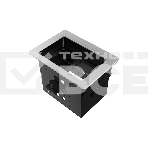 Прямоугольный металлический корпус Wize Pro [WRTS-06BOX-S] для модульной системы врезного лючка в стол с убирающейся крышкой для установки до 6 модулей-вставок, преустановленная рамка, серебристый, фото 1