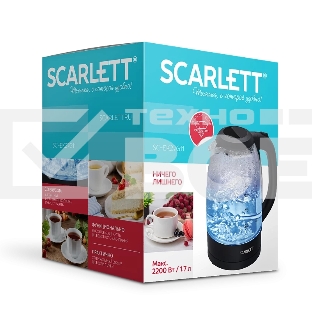Чайник Scarlett SC-EK27G11, 2200Вт, 1.7л, черный