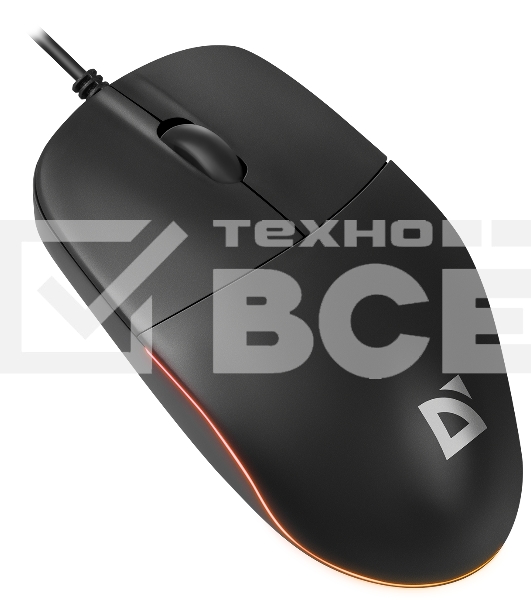 Мышь проводная Defender Azora MB-241 черный, 1200 dpi, USB, кнопки - 3