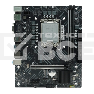 Материнская плата AFOX IH610D4-MA5-V4, LGA 1700, Intel H610, 2xDDR4, 3xSATA, 1xM.2, 1xPCIe 4.0 x16, 1xPCIe x1, 1xminiPCIe, 1xHDMI, 1xD-Sub, 1x 1Gb LAN, 2xUSB-A 2.0, 2xUSB-A 3.2 Gen 1, 3x3.5 мм, 5.1, microATX