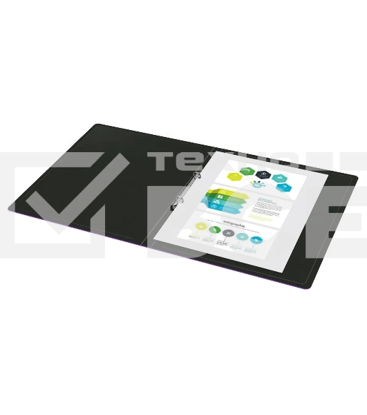 Папка на 2-х кольцах Бюрократ DeLuxe DL0740/2BBERRY A4 пластик 0.7мм кор.32мм черничный