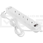 Сетевой фильтр QUMO Power Bar  5SP4U (P-0005), белый, фото3