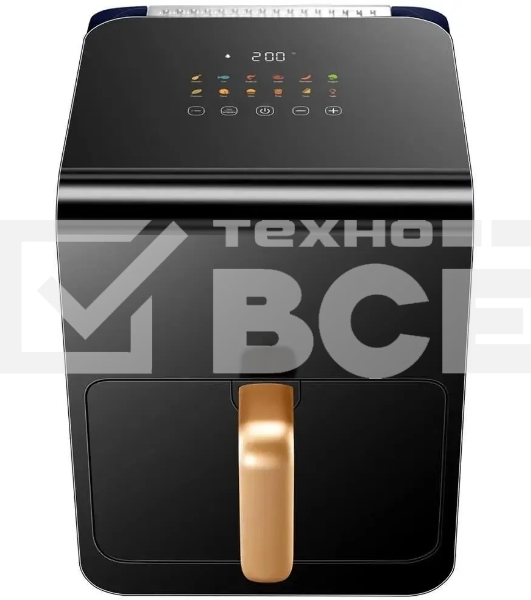 Аэрогриль Panasonic NF-CC600ATS черный, 1450 Вт, 6 л, упр. - сенсор, программ - 11