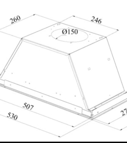 Встраиваемая вытяжка Hotpoint HPAE 52FLB X, управление сенсорное, Серебристый