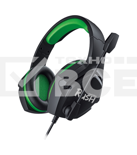 Игровая гарнитура Smartbuy (SBHG-9760) RUSH ASPID черный/зеленый