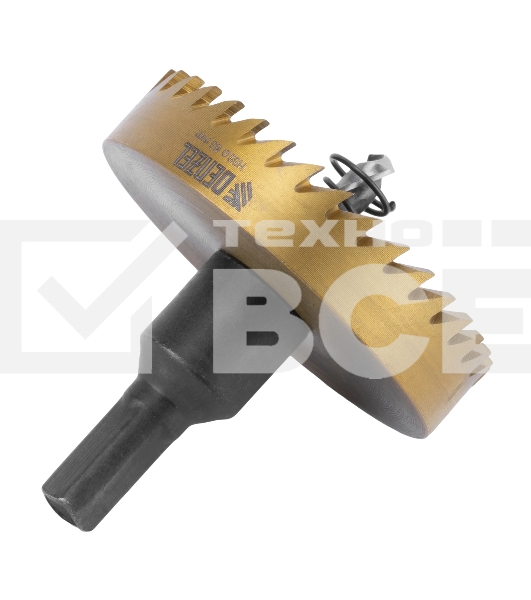 Коронка по металлу Denzel HSS, 63 мм, нитридтитановое покрытие