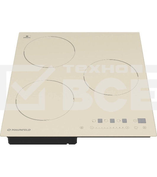 Индукционная варочная панель Maunfeld EVI.453-BG, конфорок: 3 шт., стеклокерамика, независимая, бежевый