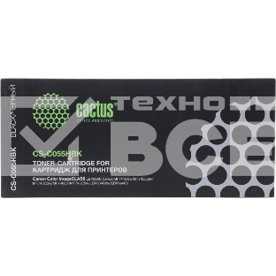 Картридж лазерный Cactus CS-C055HBK черный (7600стр.) для Canon LBP663Cdw/LBP664Cx/MF746Cx/MF742Cdw/MF744Cdw
