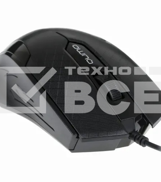 Мышь проводная Qumo Office M14 черный, 1000 dpi, USB, кнопки - 3