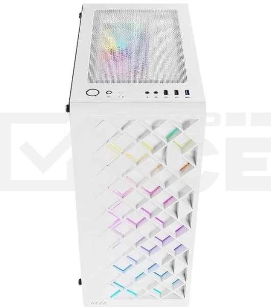 Компьютерный корпус Azza Spectra белый без БП ATX 7x120мм 2x140мм 2xUSB 2.0 1xUSB 3.0 audio bott PSU