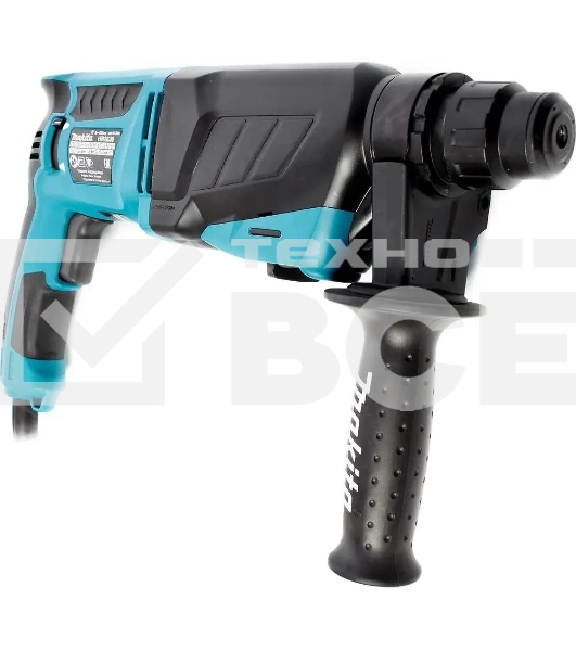 Перфоратор Makita HR2630 + набор буров B-54704 патрон:SDS-plus уд.:2.9Дж 800Вт (кейс в комплекте)