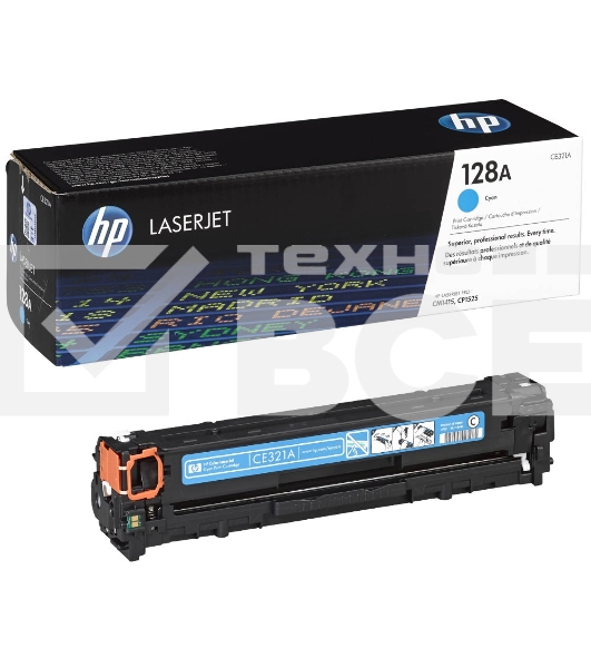 Картридж лазерный HP CE321A 128A голубой для CLJ Pro CM1415FN/CM1415FNW/CP1525N/CP1525NW 1300 стр.