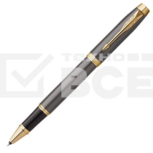 Ручка роллер Parker IM Premium Grey Core GT (2213778) F черн. черн. подар.кор.