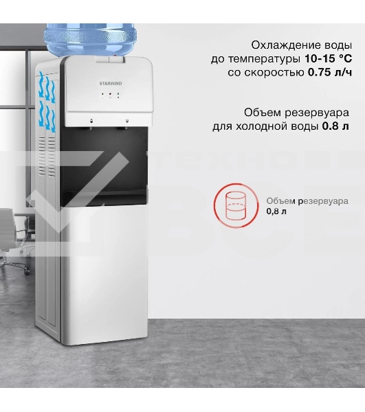 Кулер Starwind SW-1005EW напольный электронный белый