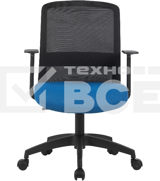 Кресло компьютерное Cactus CS-MC333-BKBL черный, сиденье темно-синий, сетка/ткань, низк.спин. крестов. пластик, пластик черный