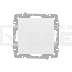 Выключатель Intro Accent 6-102-01М с подсветкой 10А-250В IP20 СУ AL/CU белый матовый Б0063466, фото5