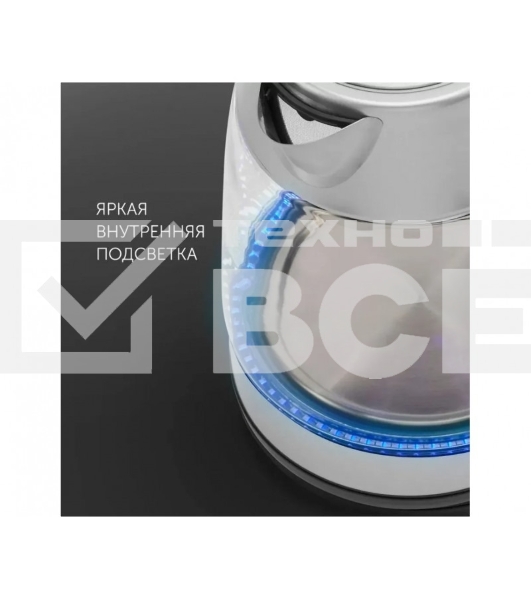 Чайник электрический Polaris PWK-1527СGL 1.7л, 2100вт, стальной