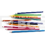 Карандаши цветные Silwerhof Eco 2.6 мм, шестигранный профиль, пластик, ассорти, 12 цветов, коробка с европодвесом, фото6